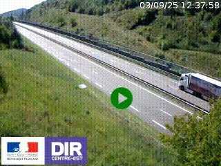 <h2>Webcam au niveau du col de Bois Clair à hauteur de Cluny sur la N79. Vue orientée vers Mâcon</h2>