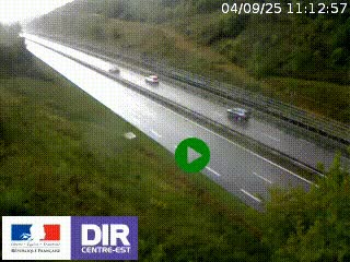 <h2>Webcam au niveau du col de Bois Clair à hauteur de Cluny sur la N79. Vue orientée vers Mâcon</h2>