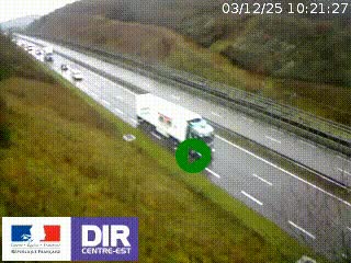 <h2>Webcam au niveau du col de Bois Clair à hauteur de Cluny sur la N79. Vue orientée vers Mâcon</h2>