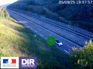 <h2>Webcam au niveau du col de Bois Clair à hauteur de Cluny sur la N79. Vue orientée vers Mâcon</h2>