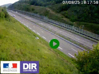 <h2>Webcam au niveau du col de Bois Clair à hauteur de Cluny sur la N79. Vue orientée vers Mâcon</h2>