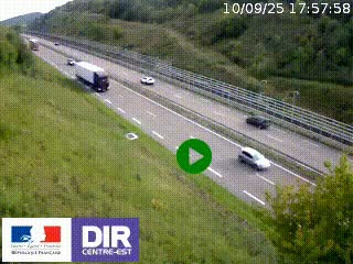 <h2>Webcam au niveau du col de Bois Clair à hauteur de Cluny sur la N79. Vue orientée vers Mâcon</h2>