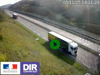 <h2>Webcam au niveau du col de Bois Clair à hauteur de Cluny sur la N79. Vue orientée vers Mâcon</h2>