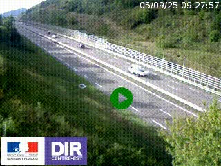 <h2>Webcam au niveau du col de Bois Clair à hauteur de Cluny sur la N79. Vue orientée vers Mâcon</h2>