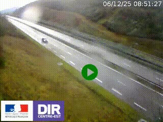 <h2>Webcam au niveau du col de Bois Clair à hauteur de Cluny sur la N79. Vue orientée vers Mâcon</h2>
