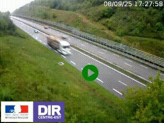 <h2>Webcam au niveau du col de Bois Clair à hauteur de Cluny sur la N79. Vue orientée vers Mâcon</h2>