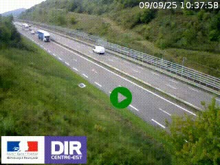 <h2>Webcam au niveau du col de Bois Clair à hauteur de Cluny sur la N79. Vue orientée vers Mâcon</h2>