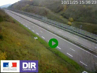 <h2>Webcam au niveau du col de Bois Clair à hauteur de Cluny sur la N79. Vue orientée vers Mâcon</h2>