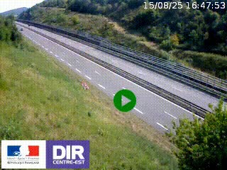 <h2>Webcam au niveau du col de Bois Clair à hauteur de Cluny sur la N79. Vue orientée vers Mâcon</h2>