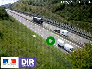 <h2>Webcam au niveau du col de Bois Clair à hauteur de Cluny sur la N79. Vue orientée vers Mâcon</h2>