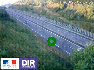 <h2>Webcam au niveau du col de Bois Clair à hauteur de Cluny sur la N79. Vue orientée vers Mâcon</h2>