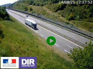 <h2>Webcam au niveau du col de Bois Clair à hauteur de Cluny sur la N79. Vue orientée vers Mâcon</h2>