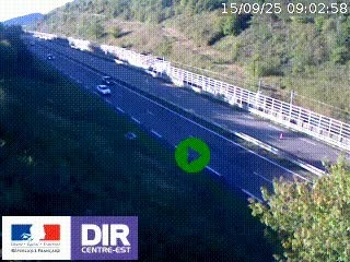 <h2>Webcam au niveau du col de Bois Clair à hauteur de Cluny sur la N79. Vue orientée vers Mâcon</h2>