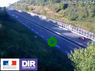 <h2>Webcam au niveau du col de Bois Clair à hauteur de Cluny sur la N79. Vue orientée vers Mâcon</h2>