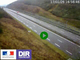 <h2>Webcam au niveau du col de Bois Clair à hauteur de Cluny sur la N79. Vue orientée vers Mâcon</h2>