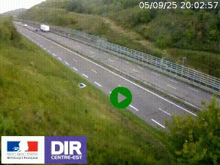Webcam au niveau du col de Bois Clair à hauteur de Cluny sur la N79. Vue orientée vers Mâcon
