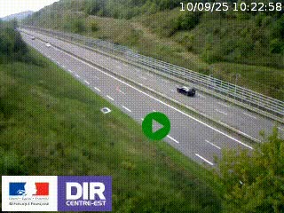 Webcam au niveau du col de Bois Clair à hauteur de Cluny sur la N79. Vue orientée vers Mâcon