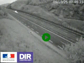 Webcam au niveau du col de Bois Clair à hauteur de Cluny sur la N79. Vue orientée vers Mâcon