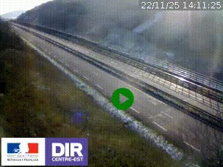 <h2>Webcam au niveau du col de Bois Clair à hauteur de Cluny sur la N79. Vue orientée vers Mâcon</h2>