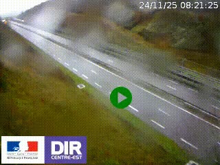 <h2>Webcam au niveau du col de Bois Clair à hauteur de Cluny sur la N79. Vue orientée vers Mâcon</h2>