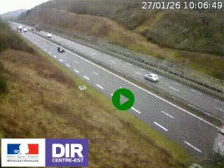 <h2>Webcam au niveau du col de Bois Clair à hauteur de Cluny sur la N79. Vue orientée vers Mâcon</h2>