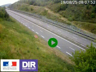 <h2>Webcam au niveau du col de Bois Clair à hauteur de Cluny sur la N79. Vue orientée vers Mâcon</h2>