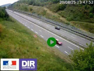 <h2>Webcam au niveau du col de Bois Clair à hauteur de Cluny sur la N79. Vue orientée vers Mâcon</h2>