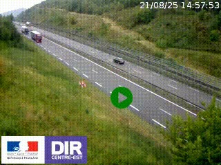 <h2>Webcam au niveau du col de Bois Clair à hauteur de Cluny sur la N79. Vue orientée vers Mâcon</h2>