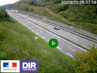 <h2>Webcam au niveau du col de Bois Clair à hauteur de Cluny sur la N79. Vue orientée vers Mâcon</h2>
