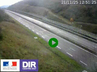 <h2>Webcam au niveau du col de Bois Clair à hauteur de Cluny sur la N79. Vue orientée vers Mâcon</h2>