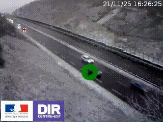 <h2>Webcam au niveau du col de Bois Clair à hauteur de Cluny sur la N79. Vue orientée vers Mâcon</h2>