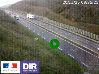 <h2>Webcam au niveau du col de Bois Clair à hauteur de Cluny sur la N79. Vue orientée vers Mâcon</h2>