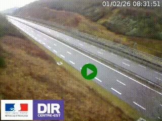 <h2>Webcam au niveau du col de Bois Clair à hauteur de Cluny sur la N79. Vue orientée vers Mâcon</h2>