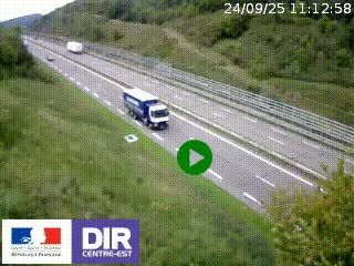 <h2>Webcam au niveau du col de Bois Clair à hauteur de Cluny sur la N79. Vue orientée vers Mâcon</h2>