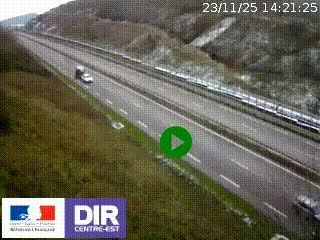 <h2>Webcam au niveau du col de Bois Clair à hauteur de Cluny sur la N79. Vue orientée vers Mâcon</h2>