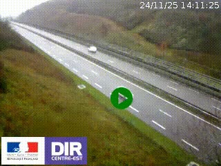 <h2>Webcam au niveau du col de Bois Clair à hauteur de Cluny sur la N79. Vue orientée vers Mâcon</h2>