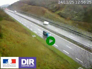 <h2>Webcam au niveau du col de Bois Clair à hauteur de Cluny sur la N79. Vue orientée vers Mâcon</h2>