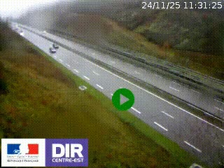 <h2>Webcam au niveau du col de Bois Clair à hauteur de Cluny sur la N79. Vue orientée vers Mâcon</h2>