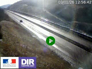 Webcam au niveau du col de Bois Clair à hauteur de Cluny sur la N79. Vue orientée vers Mâcon