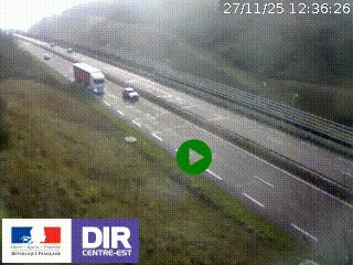 <h2>Webcam au niveau du col de Bois Clair à hauteur de Cluny sur la N79. Vue orientée vers Mâcon</h2>