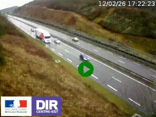 <h2>Webcam au niveau du col de Bois Clair à hauteur de Cluny sur la N79. Vue orientée vers Mâcon</h2>