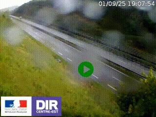 <h2>Webcam au niveau du col de Bois Clair à hauteur de Cluny sur la N79. Vue orientée vers Mâcon</h2>