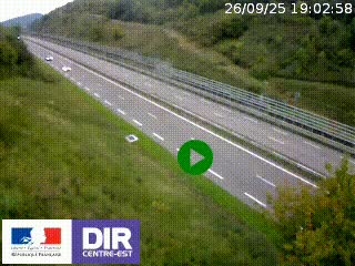 <h2>Webcam au niveau du col de Bois Clair à hauteur de Cluny sur la N79. Vue orientée vers Mâcon</h2>