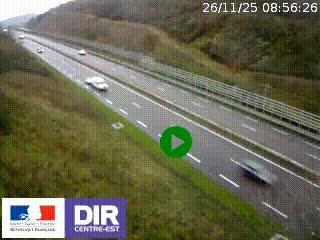 <h2>Webcam au niveau du col de Bois Clair à hauteur de Cluny sur la N79. Vue orientée vers Mâcon</h2>