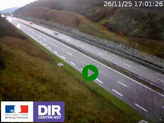 <h2>Webcam au niveau du col de Bois Clair à hauteur de Cluny sur la N79. Vue orientée vers Mâcon</h2>