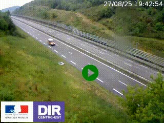 <h2>Webcam au niveau du col de Bois Clair à hauteur de Cluny sur la N79. Vue orientée vers Mâcon</h2>