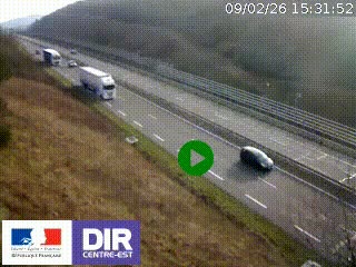 <h2>Webcam au niveau du col de Bois Clair à hauteur de Cluny sur la N79. Vue orientée vers Mâcon</h2>