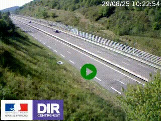 <h2>Webcam au niveau du col de Bois Clair à hauteur de Cluny sur la N79. Vue orientée vers Mâcon</h2>