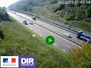 <h2>Webcam au niveau du col de Bois Clair à hauteur de Cluny sur la N79. Vue orientée vers Mâcon</h2>