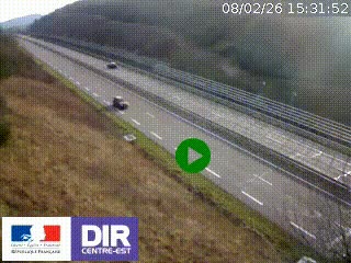 <h2>Webcam au niveau du col de Bois Clair à hauteur de Cluny sur la N79. Vue orientée vers Mâcon</h2>